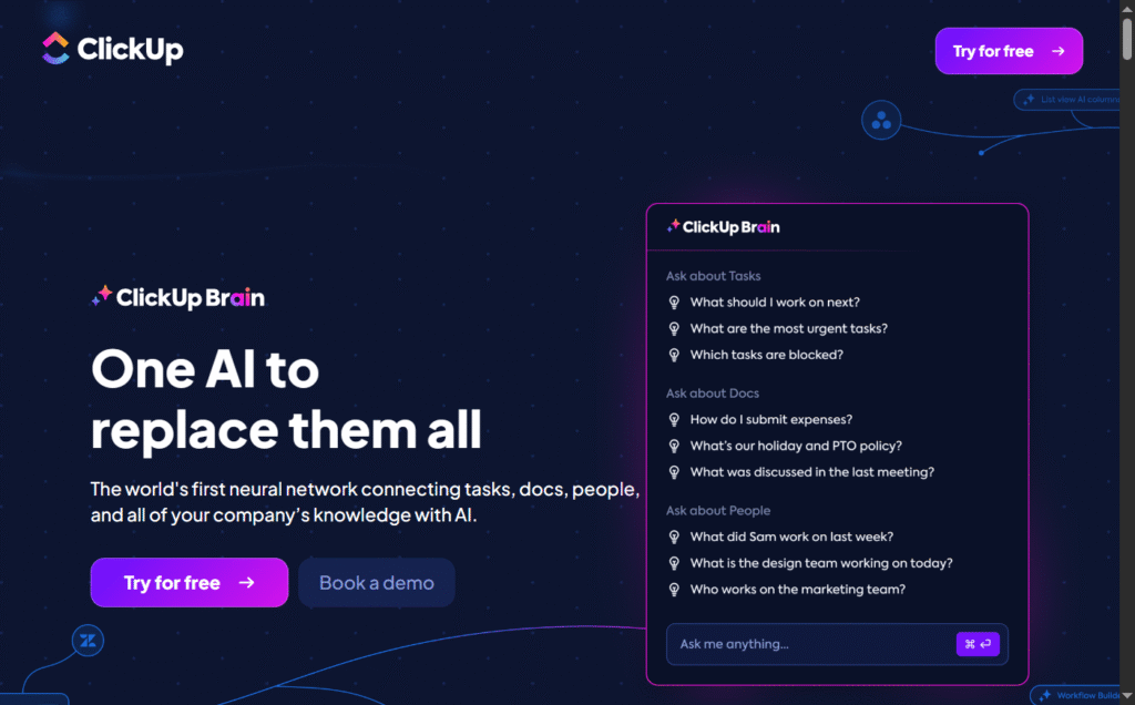 The Ultimate AI Toolkit: 60 Best AI Tools Reviewed for 2025 33 ClickUp AI
