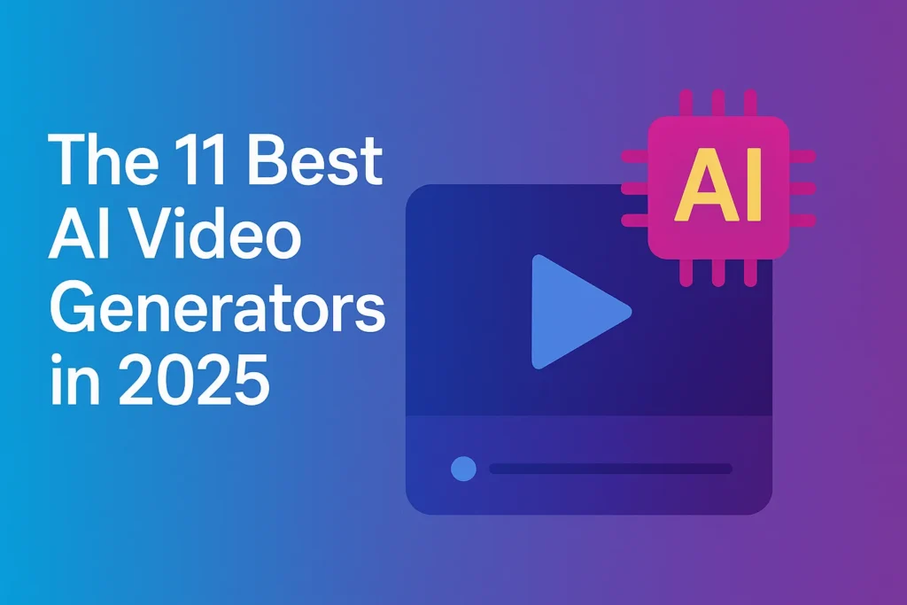 futuristic dashboard showcasing the best AI video generators 2025